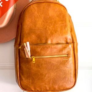Fawn Pack - new Fawn Design tan vegan leather backpack
